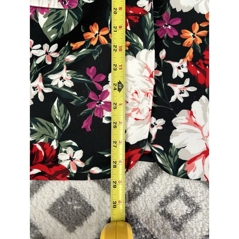 ALEXIA ADMOR Bold Floral Peonies Scuba Stretch Blazer Jacket - Picture 14 of 14